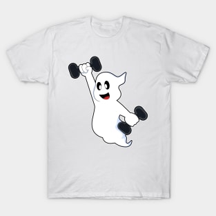 Ghost at Strength training with Dumbbells T-Shirt